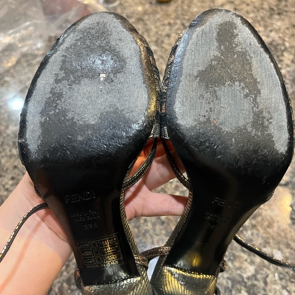 Authentic Fendi T strappy heels - Picture 10 of 12
